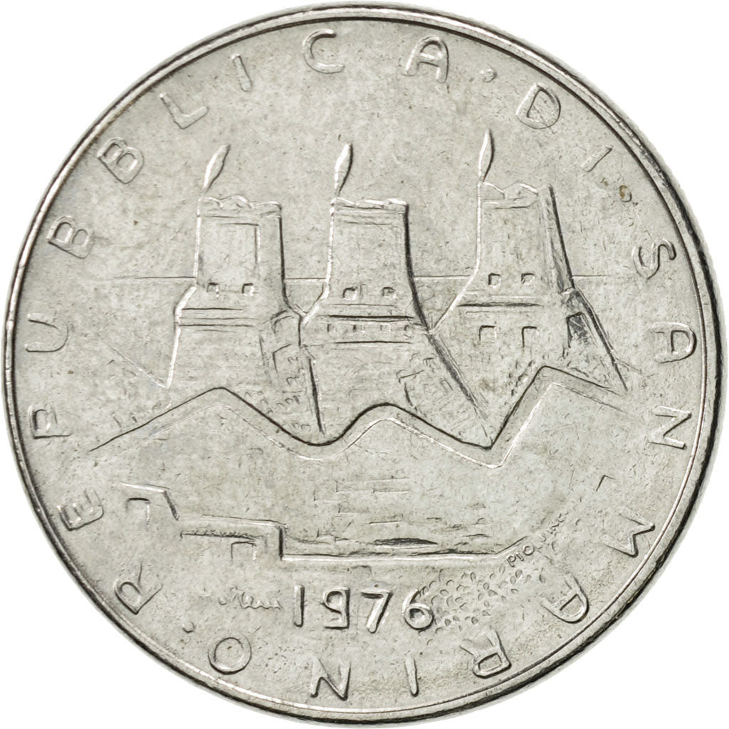 Münze, San Marino, 50 Lire, 1976, Rome, VZ, Steel, KM:56