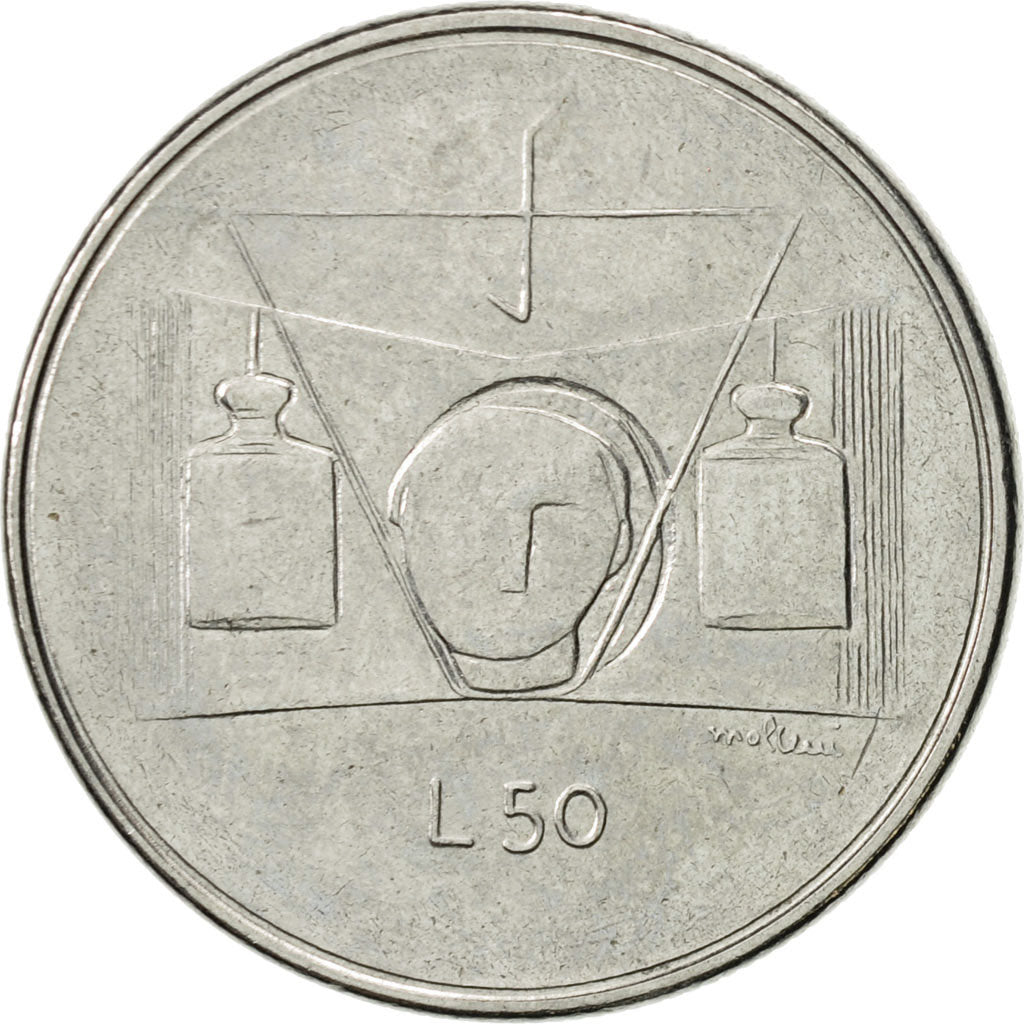 Münze, San Marino, 50 Lire, 1976, Rome, VZ, Steel, KM:56