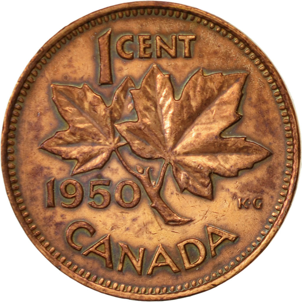 Coin, Canada, George VI, Cent, 1950, Royal Canadian Mint, Ottawa, EF(40-45)
