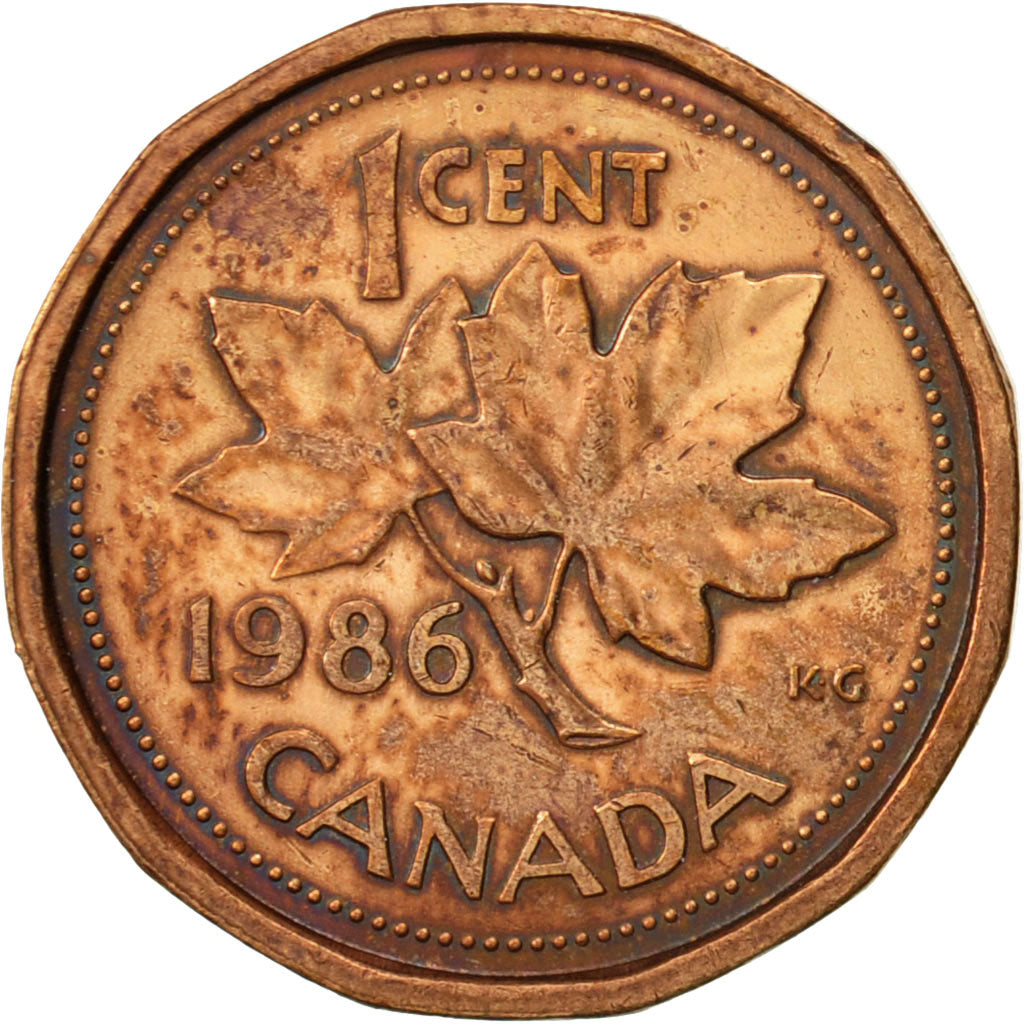 Moneda, Canadá, Elizabeth II, Cent, 1986, Royal Canadian Mint, Ottawa, MBC