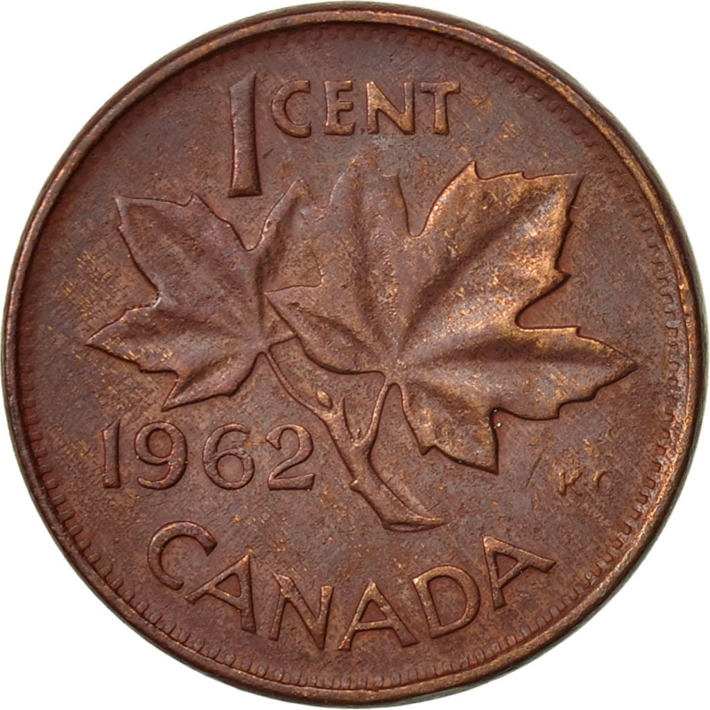 Coin, Canada, Elizabeth II, Cent, 1962, Royal Canadian Mint, Ottawa, AU(50-53)