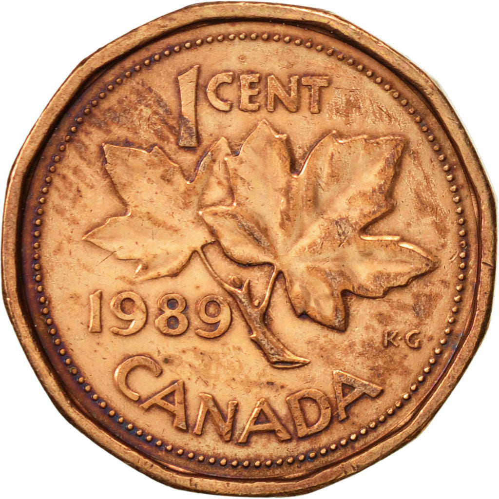 Coin, Canada, Elizabeth II, Cent, 1989, Royal Canadian Mint, Ottawa, AU(50-53)