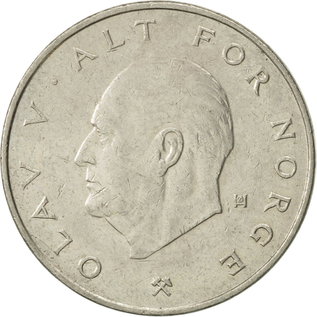 Coin, Norway, Olav V, Krone, 1991, EF(40-45), Copper-nickel, KM:419