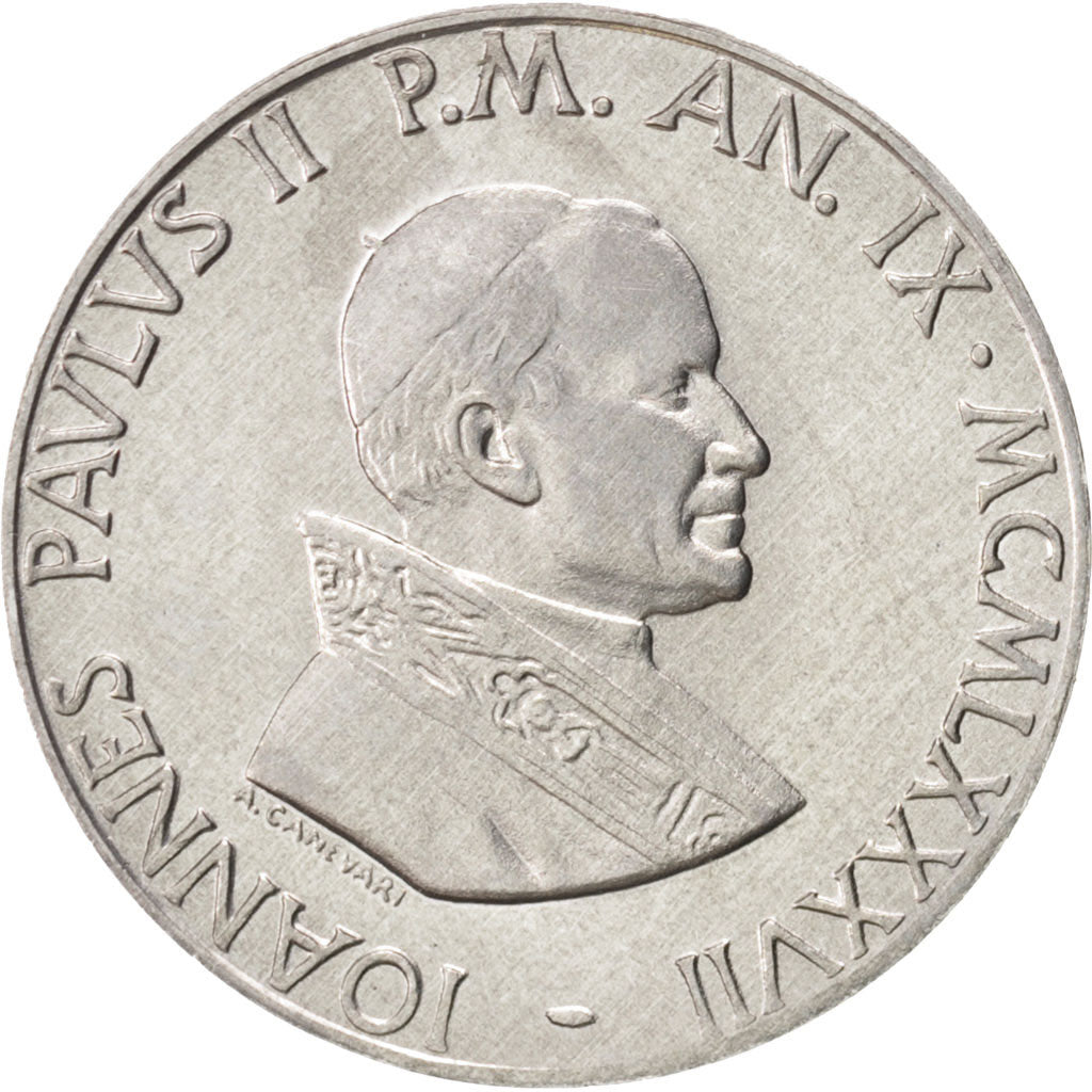 VATICAN CITY, John Paul II, 10 Lire, 1987, KM:199