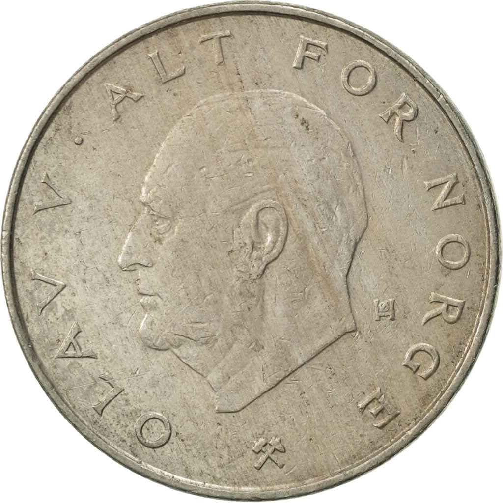 Coin, Norway, Olav V, Krone, 1989, EF(40-45), Copper-nickel, KM:419