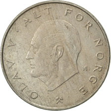 Moneta, Norwegia, Olav V, Krone, 1989, EF(40-45), Miedź-Nikiel, KM:419