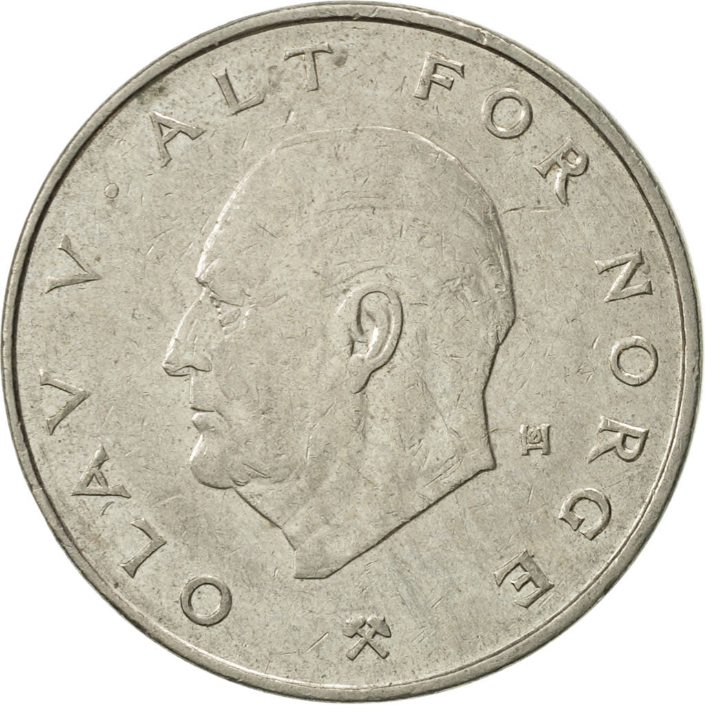 Coin, Norway, Olav V, Krone, 1983, EF(40-45), Copper-nickel, KM:419
