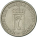 Moneta, Norvegia, Haakon VII, Krone, 1955, BB, Rame-nichel, KM:397.2