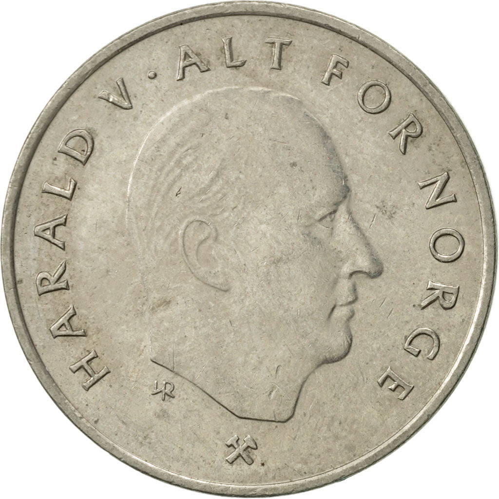 Coin, Norway, Harald V, Krone, 1994, AU(50-53), Copper-nickel, KM:436