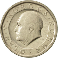 Coin, Norway, Olav V, 10 Kroner, 1987, AU(50-53), Nickel-brass, KM:427