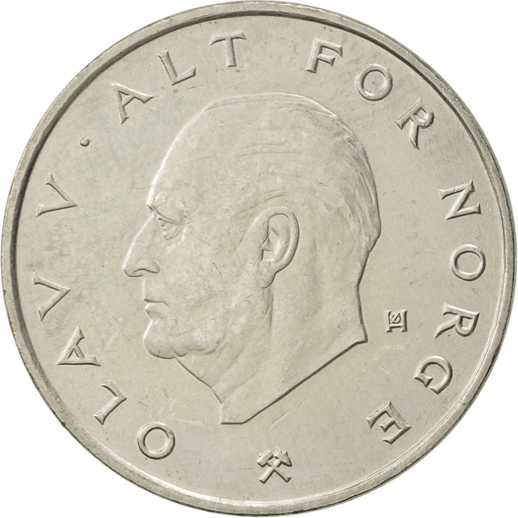 Norway, Olav V, Krone, 1984, AU(50-53), Copper-nickel, KM:419