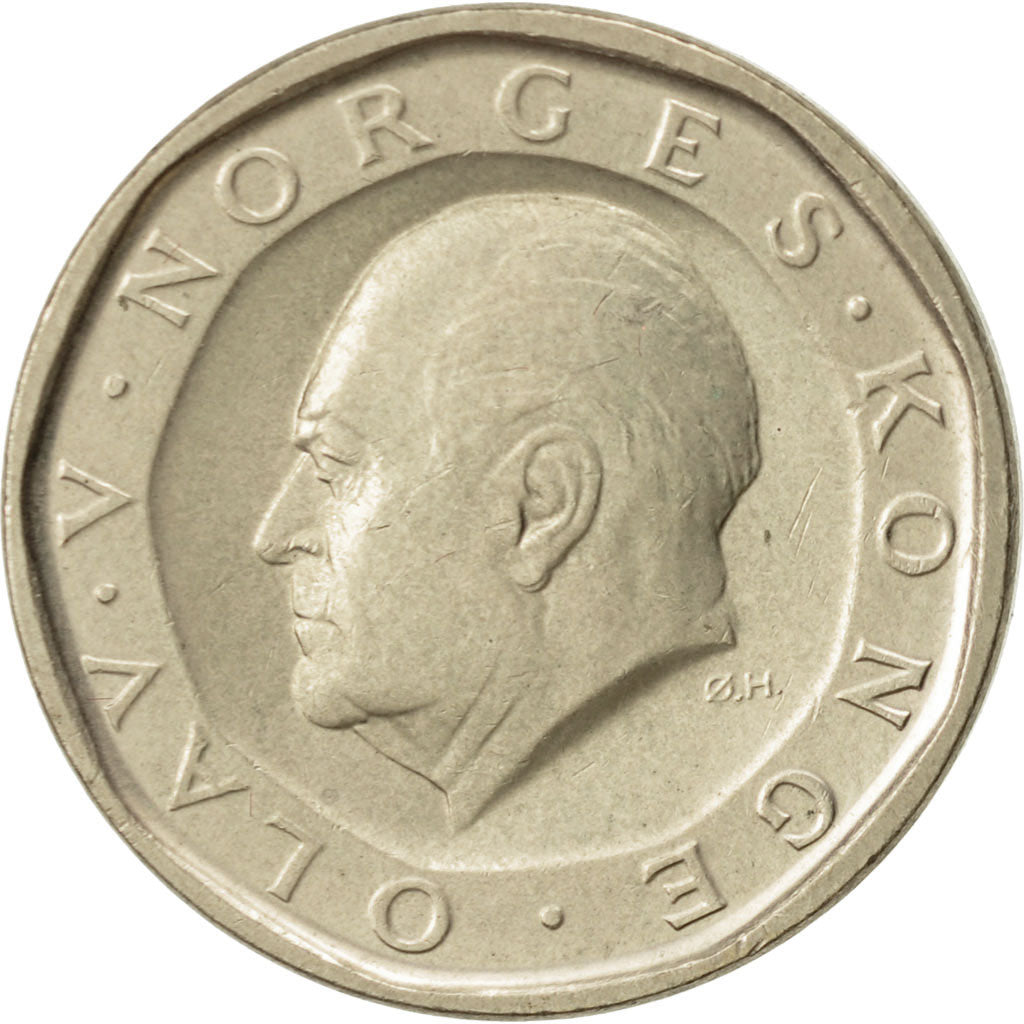 Norvège, Olav V, 10 Kroner, 1988, SUP, Nickel-brass, KM:427