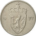Coin, Norway, Olav V, 50 Öre, 1977, AU(55-58), Copper-nickel, KM:418