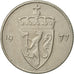 Moneda, Noruega, Olav V, 50 Öre, 1977, EBC, Cobre - níquel, KM:418