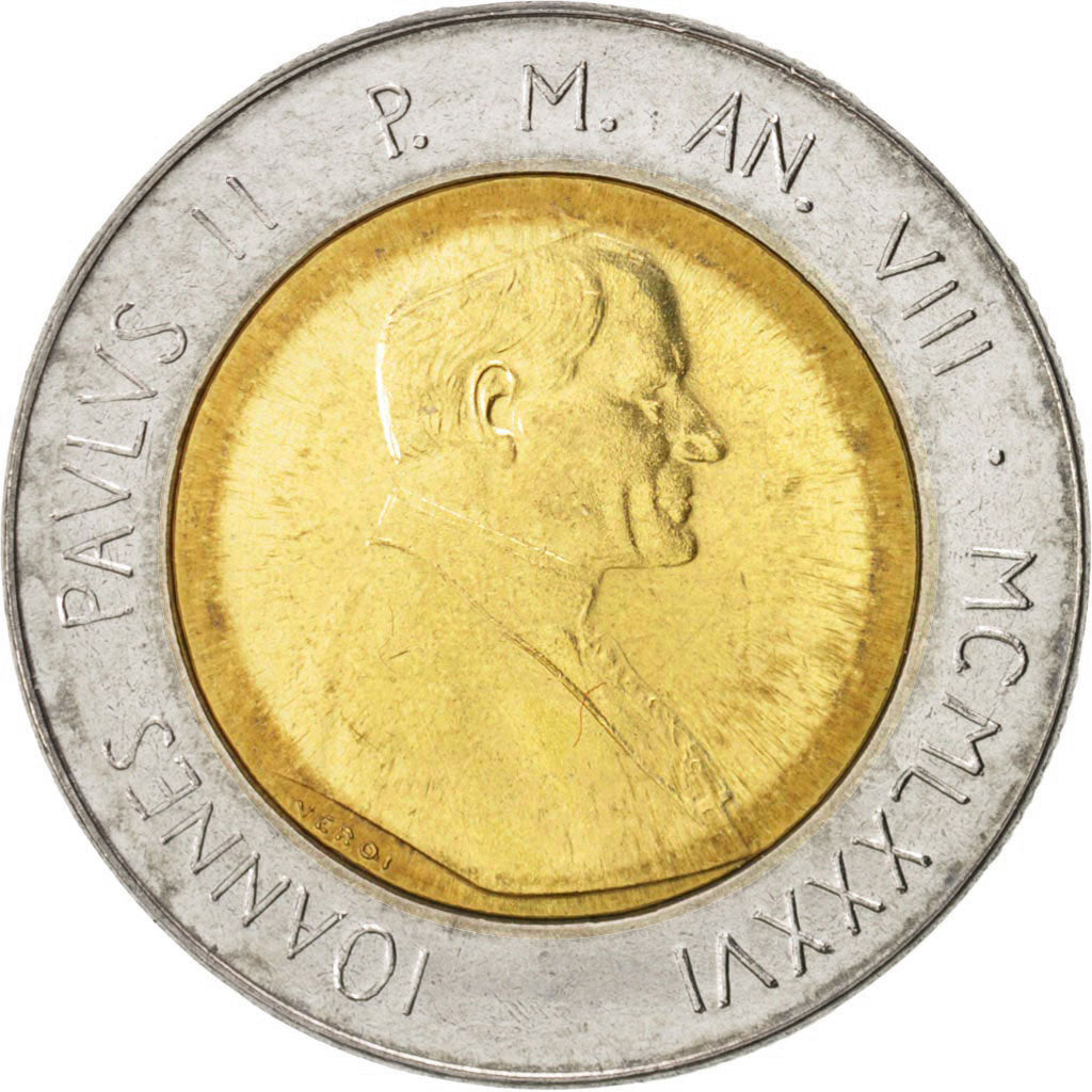 CITTÀ DEL VATICANO, John Paul II, 500 Lire, 1986, FDC, Bi-metallico, KM:197
