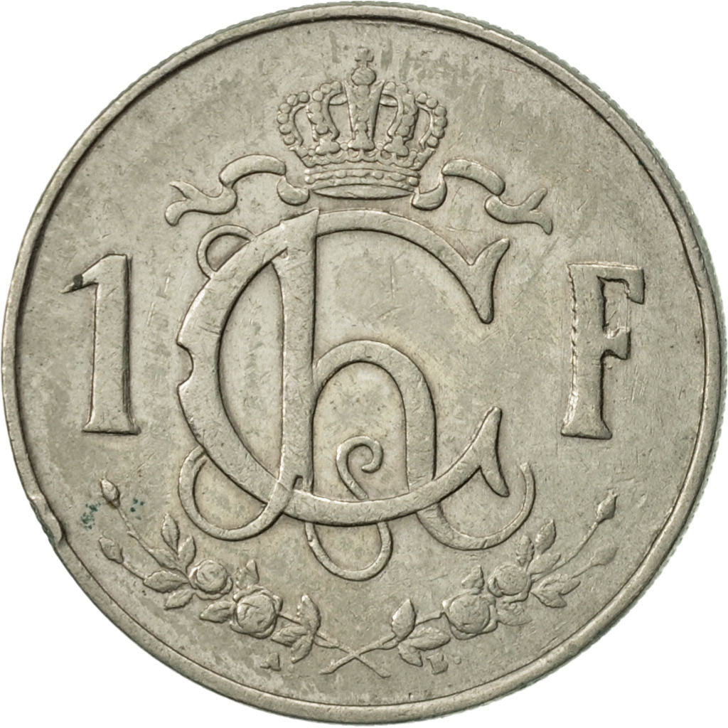 Coin, Luxembourg, Charlotte, Franc, 1957, EF(40-45), Copper-nickel, KM:46.2