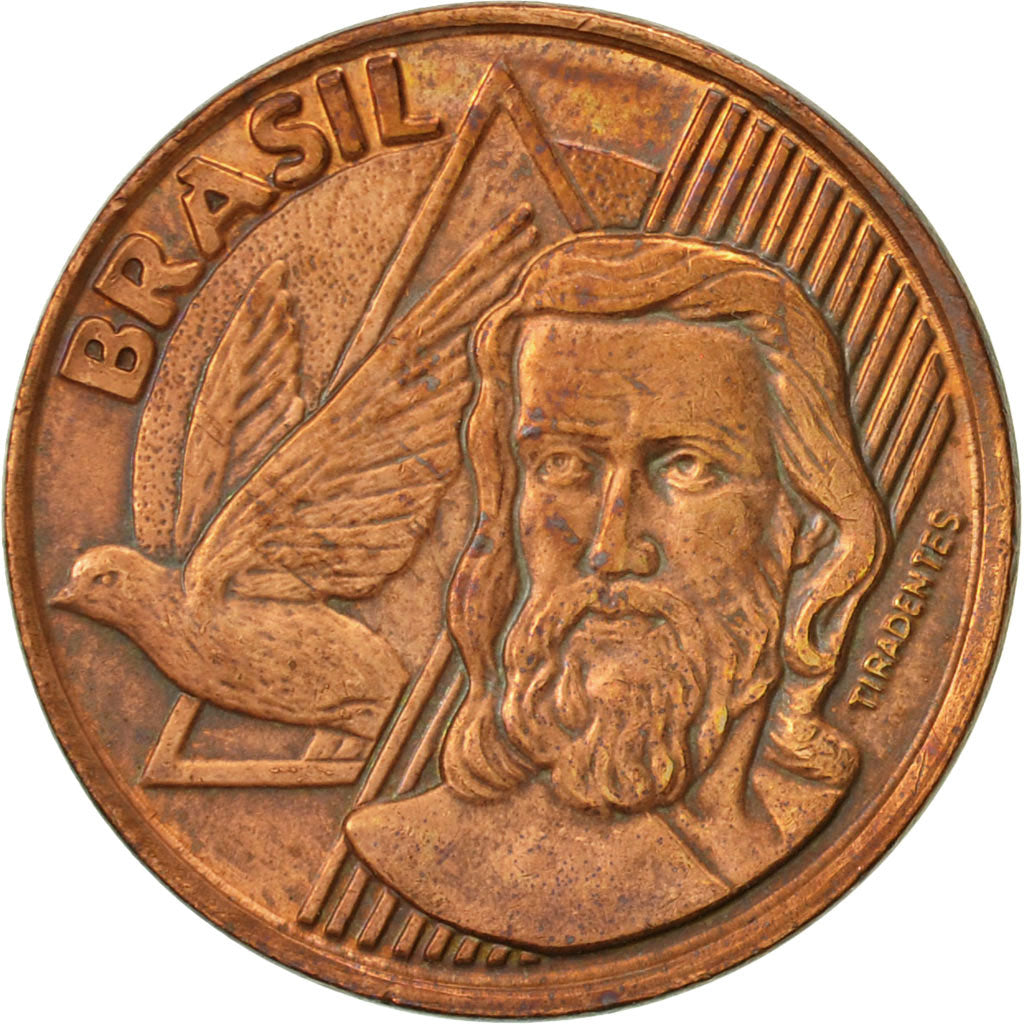 Coin, Brazil, 5 Centavos, 1998, EF(40-45), Copper Plated Steel, KM:648