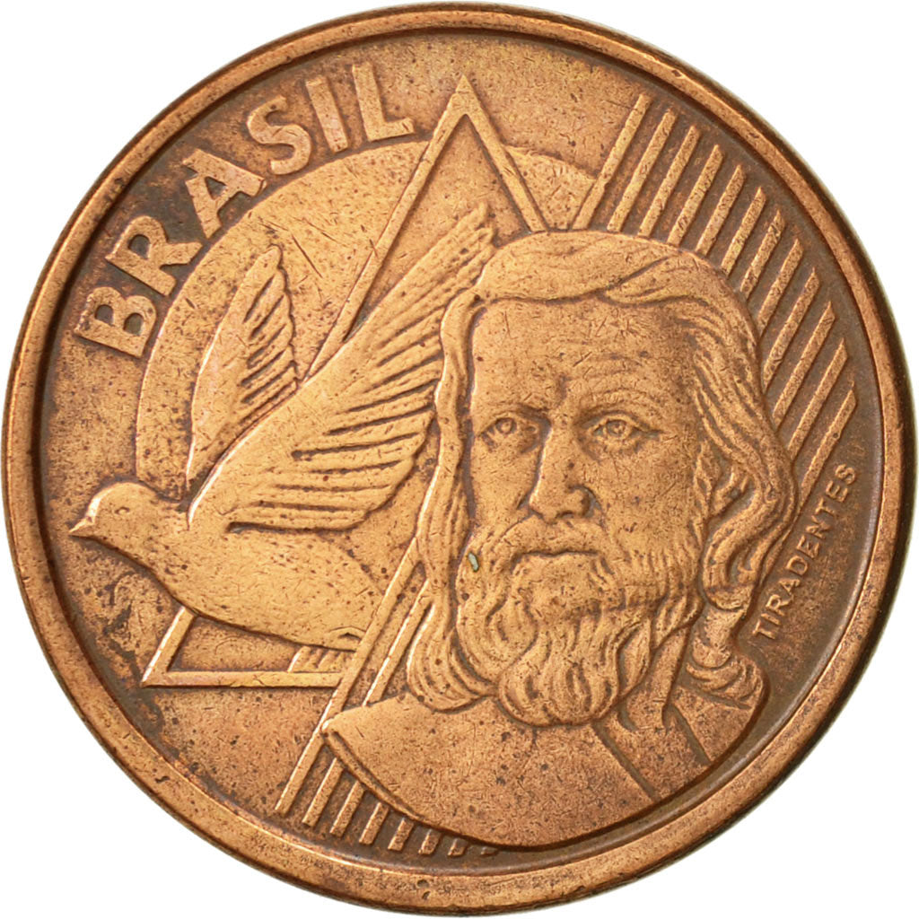 Moneda, Brasil, 5 Centavos, 2009, MBC, Cobre chapado en acero, KM:648