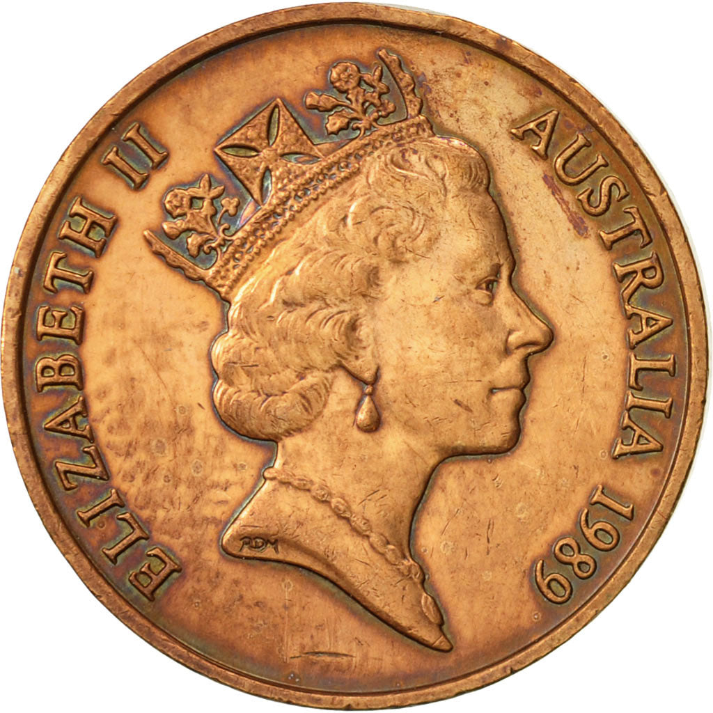 Australia, Elizabeth II, 2 Cents, 1989, EF(40-45), Bronze, KM:79