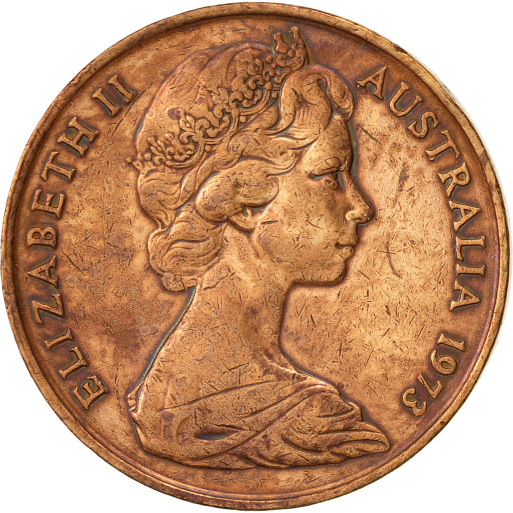 Coin, Australia, Elizabeth II, 2 Cents, 1973, EF(40-45), Bronze, KM:63