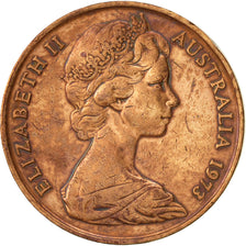 Coin, Australia, Elizabeth II, 2 Cents, 1973, EF(40-45), Bronze, KM:63