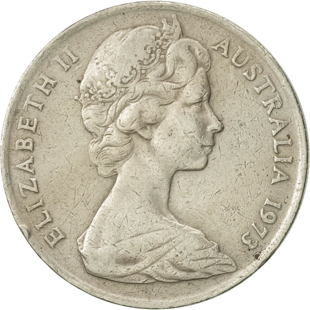 Coin, Australia, Elizabeth II, 10 Cents, 1973, EF(40-45), Copper-nickel, KM:65