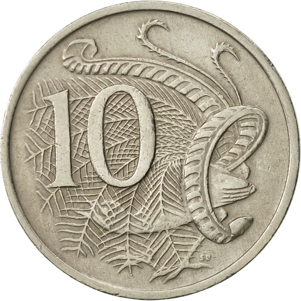 Münze, Australien, Elizabeth II, 10 Cents, 1967, SS, Copper-nickel, KM:65