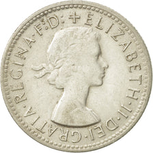 Australia, Elizabeth II, Shilling, 1961, Melbourne, EF(40-45), Silver, KM:59