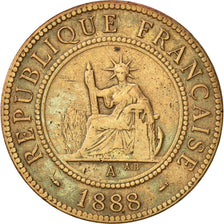 Coin, FRENCH INDO-CHINA, Cent, 1888, Paris, EF(40-45), Bronze, KM:1