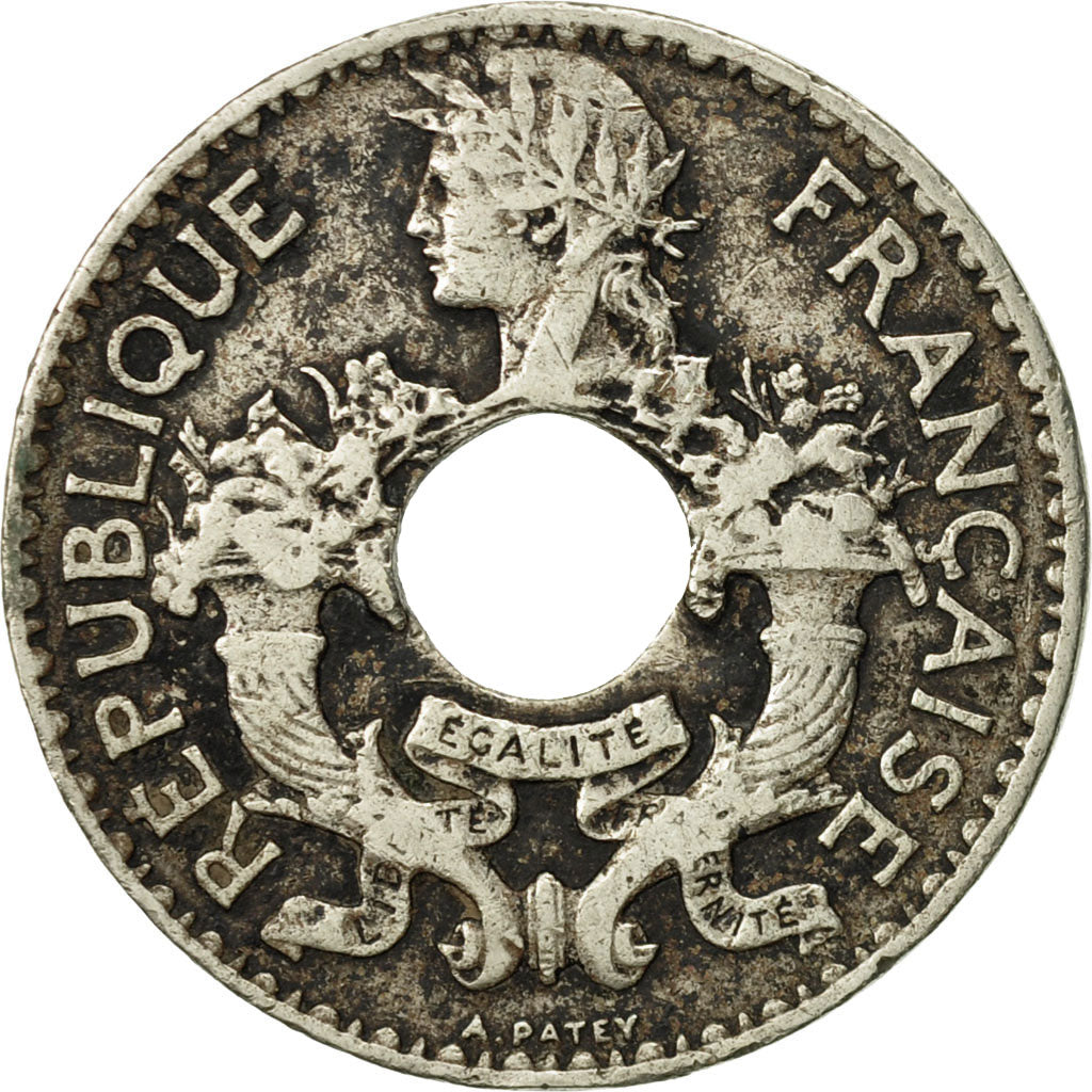 Coin, FRENCH INDO-CHINA, 5 Cents, 1938, Paris, EF(40-45), Nickel-brass, KM:18.1a