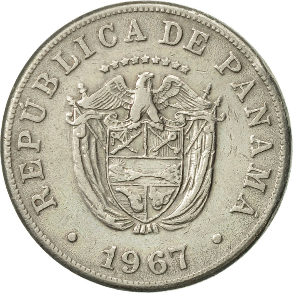 Panama, 5 Centesimos, 1967, EF(40-45), Copper-nickel, KM:23.2