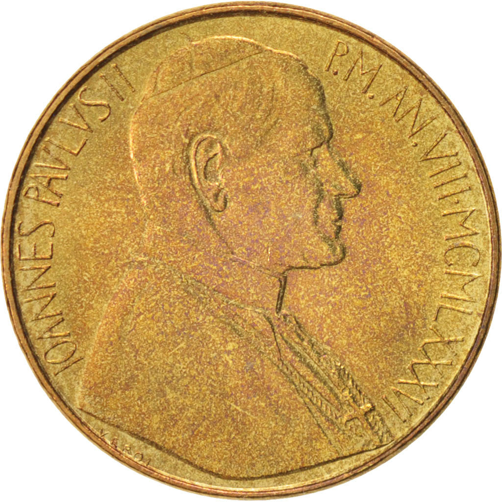CITTÀ DEL VATICANO, John Paul II, 20 Lire, 1986, FDC, Alluminio-bronzo, KM:193