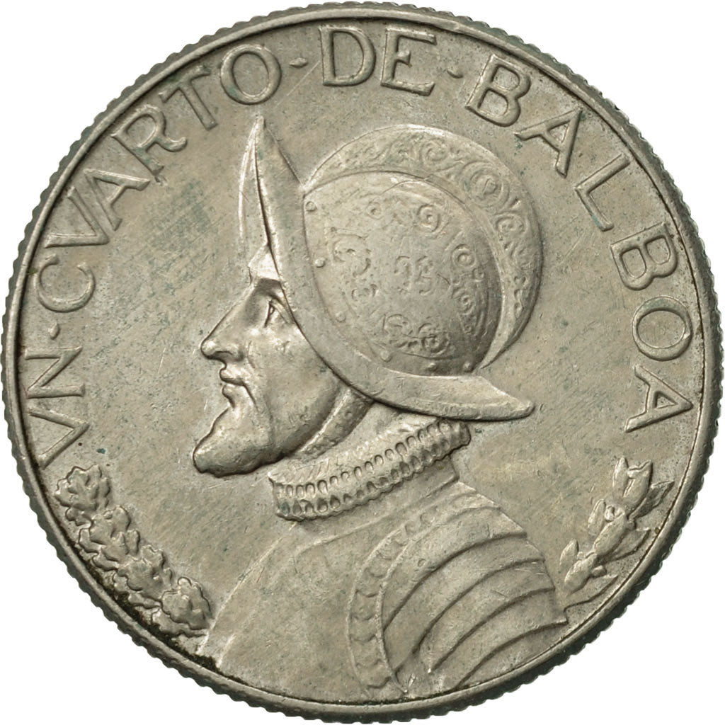 Coin, Panama, 1966 dates struck at US Mint in San Francisco., 1/4 Balboa, 1975