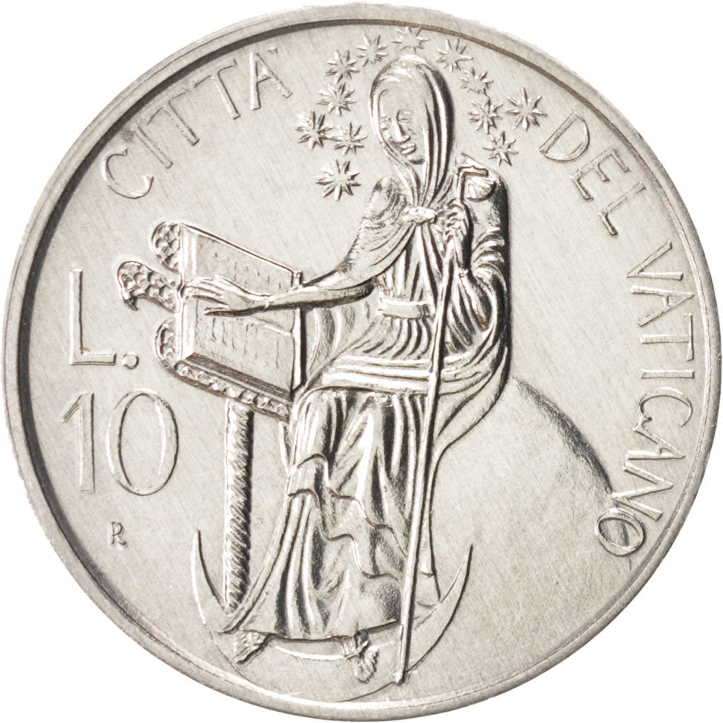 CITTÀ DEL VATICANO, John Paul II, 10 Lire, 1986, SPL, Alluminio, KM:192