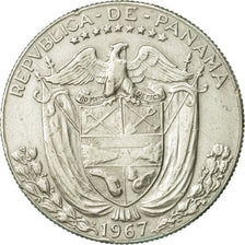 Panama, 1/2 Balboa, 1967, U.S. Mint, AU(50-53), Silver, KM:12a.1