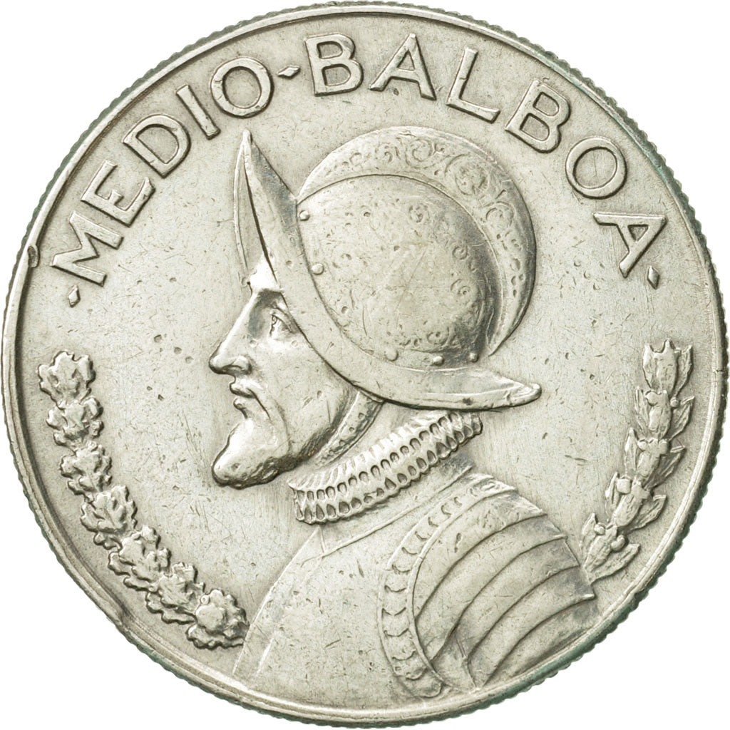 Panama, 1/2 Balboa, 1967, U.S. Mint, AU(50-53), Silver, KM:12a.1