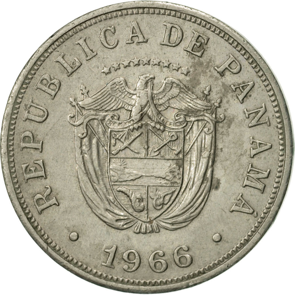 Coin, Panama, 5 Centesimos, 1966, AU(50-53), Copper-nickel, KM:23.2