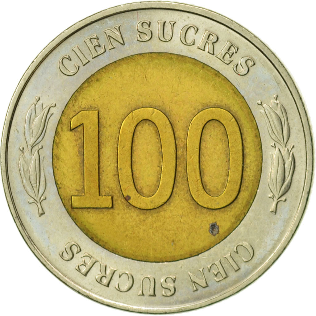 Coin, Ecuador, 100 Sucres, 1997, AU(50-53), Bi-Metallic, KM:101