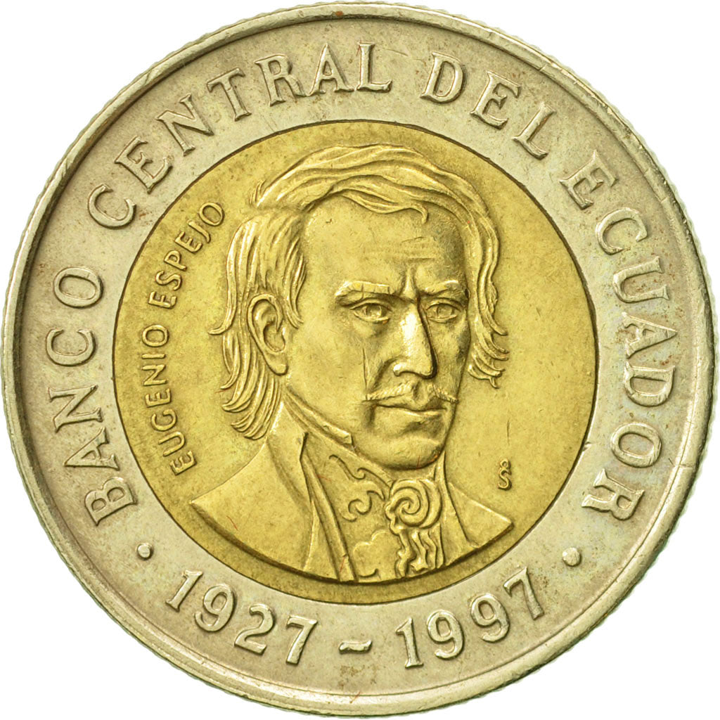 Ecuador, 1000 Sucres, 1997, AU(50-53), Bi-Metallic, KM:103