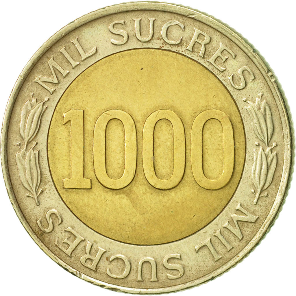 Ecuador, 1000 Sucres, 1997, AU(50-53), Bi-Metallic, KM:103