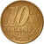 Monnaie, Brésil, 10 Centavos, 2010, TTB+, Bronze Plated Steel, KM:649.2