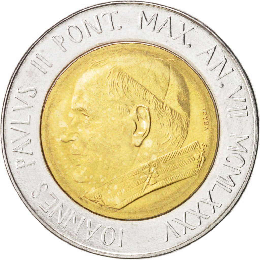 Monnaie, Cité du Vatican, John Paul II, 500 Lire, 1985, FDC, Bi-Metallic