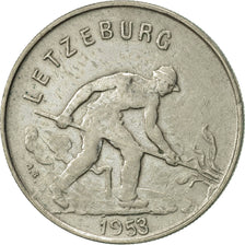 Coin, Luxembourg, Charlotte, Franc, 1953, AU(50-53), Copper-nickel, KM:46.2