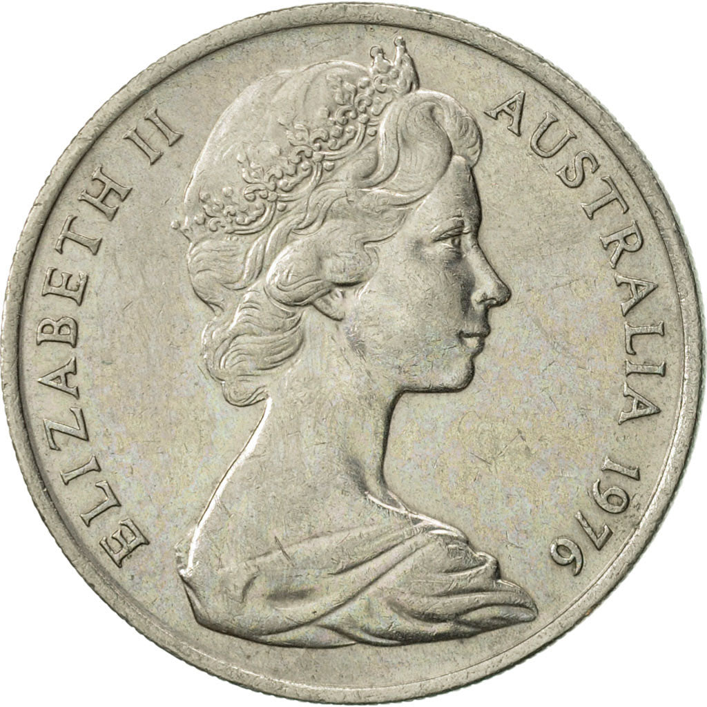 Coin, Australia, Elizabeth II, 10 Cents, 1976, AU(50-53), Copper-nickel, KM:65