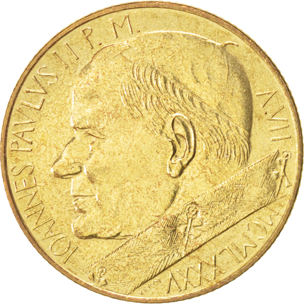 CITTÀ DEL VATICANO, John Paul II, 200 Lire, 1985, FDC, Alluminio-bronzo, KM:189