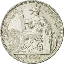 FRENCH INDO-CHINA, 20 Cents, 1937, Paris, TTB+, Argent, KM:17.2