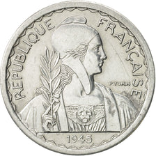 Coin, FRENCH INDO-CHINA, 10 Cents, 1945, Paris, AU(50-53), Aluminum, KM:28.1