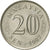 Coin, Malaysia, 20 Sen, 1987, Franklin Mint, AU(55-58), Copper-nickel, KM:4