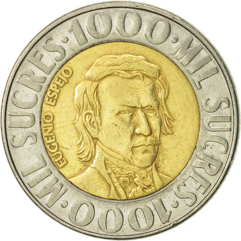 Coin, Ecuador, 1000 Sucres, 1996, AU(55-58), Bi-Metallic, KM:99