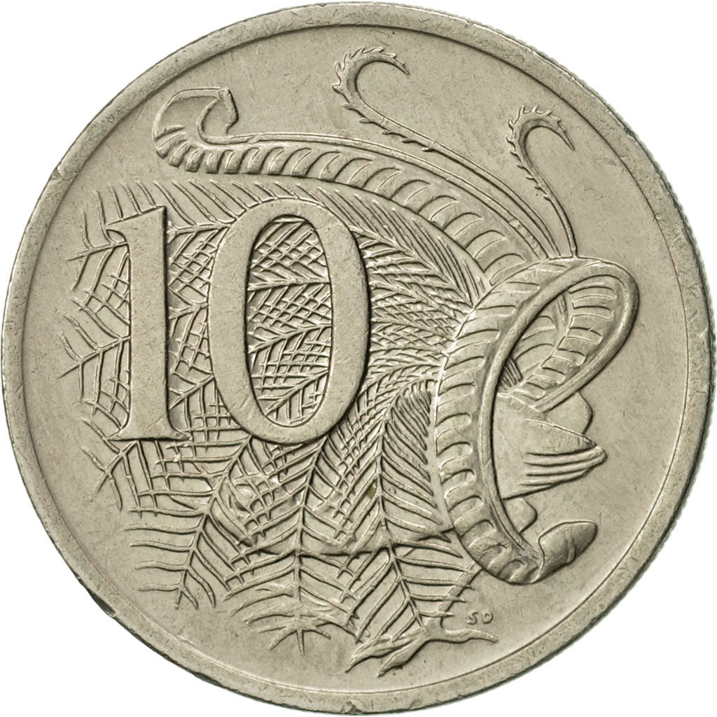 Munten, Australië, Elizabeth II, 10 Cents, 1975, PR, Copper-nickel, KM:65